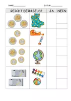 Vorschau - Arbeitsblätter - Lernangebot "Einkaufen und Bezahlen" Klasse 1 - Seite 2