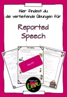 Vorschau - Arbeitsblätter - Reported Speech - vertiefende Aufgaben - Deckblatt