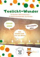 Vorschau - Arbeitsblätter - Bastelidee Weihnachten: Teelicht-Affirmation & Zauber-Bilder - Deckblatt