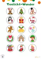 Vorschau - Arbeitsblätter - Bastelidee Weihnachten: Teelicht-Affirmation & Zauber-Bilder - Seite 2