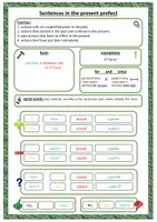 Vorschau - Arbeitsblätter - Sentences in the present perfect - cheat sheet - Deckblatt