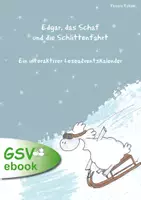 Vorschau - Stundenentwürfe - Interaktiver Leseadventskalender - Edgar, das Schaf und die Schlittenfahrt - Deckblatt