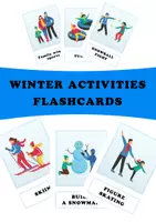 Vorschau - Poster - ⛷🏂 ☃️ Family winter activities / Familie Winteraktivitäten flashcards - Deckblatt
