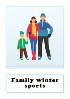 Vorschau - Poster - ⛷🏂 ☃️ Family winter activities / Familie Winteraktivitäten flashcards - Seite 1
