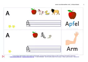 Vorschau - Arbeitsblätter - Anlaute schreiben - Deckblatt
