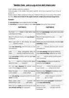 Vorschau - Arbeitsblätter - Übungsblatt Tandem sheet past progressive and simple past - Deckblatt