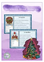 Vorschau - Stationenlernen - Abschreibkartei Bräuche Weihnachten (vereinfacht - 2 Versionen) - Deckblatt