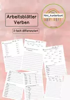 Vorschau - Arbeitsblätter - AB Verben Zuordnen Und Sätze - Deckblatt