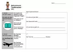 Vorschau - Arbeitsblätter - Methodenkarten Textknacker - in 3 Anforderungsniveaus - Seite 3
