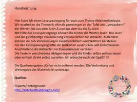 Vorschau - Arbeitsblätter - Lesespaziergang A Ä Au Äu Ableiten "Ein Tag im Tierpark" - Seite 1
