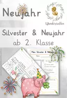 Vorschau - Arbeitsblätter - Silvester & Neujahr - Faltbuch & Arbeitsblatt - Deckblatt