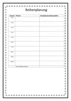 Vorschau - Lehrpläne/Lehrermaterial - Referendariat Reihenplanung Tabelle beschreibbar - Seite 1