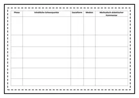 Vorschau - Lehrpläne/Lehrermaterial - Referendariat Verlaufsplan beschreibbar - Seite 1