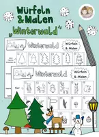 Vorschau - Arbeitsblätter - Sparpaket: Würfeln und Malen – Winter, Weihnachten & Advent - Seite 1