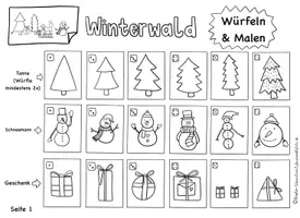Vorschau - Arbeitsblätter - Sparpaket: Würfeln und Malen – Winter, Weihnachten & Advent - Seite 2