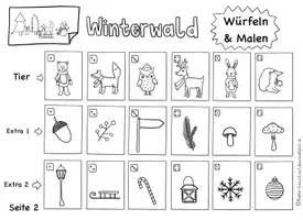 Vorschau - Arbeitsblätter - Sparpaket: Würfeln und Malen – Winter, Weihnachten & Advent - Seite 3