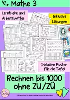 Vorschau - Arbeitsblätter - Rechnen im 1000er-Raum (erstes Rechnen ohne ZÜ/ZU) - Deckblatt