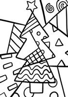 Vorschau - Mal- und Bastelvorlagen - Ausmalbilder Weihnachten, Ausmalbilder Pop-Art Weihnachten - Seite 3