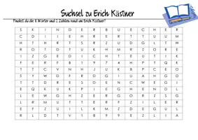 Vorschau - Arbeitsblätter - Rätsel/Suchsel zum Autor Erich Kästner! Inkl. Lösung! - Seite 1