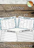 Vorschau - Arbeitsblätter - "Silvesterknaller" - Würfelsätze - Winter - Deckblatt