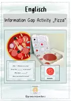 Vorschau - Spiele - Information Gap Activity Pizza Game in A3 & A4 - Deckblatt