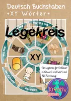 Vorschau - Spiele - Legekreis Buchstaben XY - Anfangsunterricht Deutsch - Deckblatt