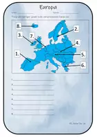 Vorschau - Arbeitsblätter - Trage die richtigen Länder in die entsprechenden Zahlen ein (2) - Deckblatt