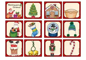 Vorschau - Stationenlernen - Christmas - Matching pairs #weihnachtenauflmp - Seite 1