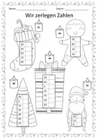 Vorschau - Arbeitsblätter - Wir zerlegen Zahlen - Weihnachtliche Zahlenhäuser - Seite 2