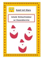 Vorschau - Stundenentwürfe - Kunst mit Klaro - Schneller Weihnachtsmann für Vertretungsstunden - Deckblatt