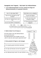 Vorschau - Arbeitsblätter - Weihnachtliche Arbeitsblätter Aussagesatz Fragesatz - Deckblatt