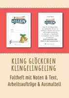 Vorschau - Arbeitsblätter - Musik Grundschule 🔔 Kling Glöckchen | Faltheft mit QR zum Playalong | Noten Texte Akkorde Infos - Deckblatt