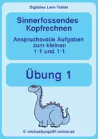 Vorschau - Arbeitsblätter - Digitales Lern-Tablet: Anspruchsvolles Kopfrechnen 1x1 - Deckblatt