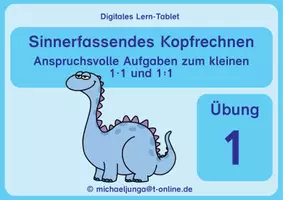 Vorschau - Arbeitsblätter - Digitales Lern-Tablet: Anspruchsvolles Kopfrechnen 1x1 - Seite 1