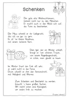 Vorschau - Arbeitsblätter - Weihnachtsgedicht zum Thema Schenken + Arbeitsblätter - Seite 2