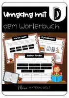 Vorschau - Stationenlernen - Freiarbeitsmaterial zum Umgang mit dem Wörterbuch - Deckblatt