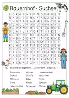 Vorschau - Arbeitsblätter - Bauernhof Suchsel/Buchstabengitter - Deckblatt