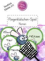 Vorschau - Spiele - Fliegenklatschenspiel I Nomen I Klasse 1-3 - Deckblatt