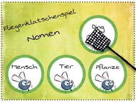 Vorschau - Spiele - Fliegenklatschenspiel I Nomen I Klasse 1-3 - Seite 1