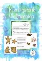Vorschau - Arbeitsblätter - Kombinatorik Plätzchen Weihnachten - Deckblatt