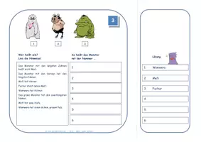 Vorschau - Arbeitsblätter - Leseverständnis Klasse 1 - Monster Logicals Klasse 1 - Logicals Halloween Klasse 1- Logicals Klasse 1 - Seite 3