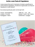 Vorschau - Arbeitsblätter - Italienisch: Einladungen zu einer Silvesterparty schreiben - Seite 1