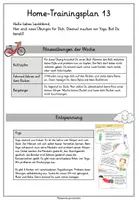 Vorschau - Arbeitsblätter - Home- Trainingsplan 13 - Seite 1
