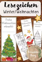 Vorschau - Bildkarten - Lesezeichen Winter & Weihnachten (Weihnachtsgeschenk) - Deckblatt