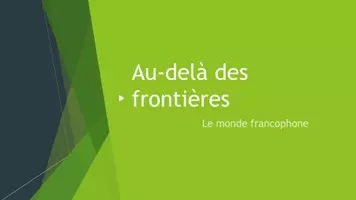 Vorschau - Präsentationen/Tafelbilder - Le monde francophone Powerpoint - Seite 1