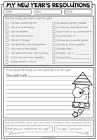 Vorschau - Arbeitsblätter - New Year's Resolutions - Writing + Speaking - Seite 2