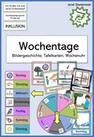 Vorschau - Mal- und Bastelvorlagen - Wochentage (Geschichte, Tafelkarten, Wochenuhr) - Deckblatt