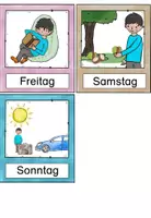 Vorschau - Mal- und Bastelvorlagen - Wochentage (Geschichte, Tafelkarten, Wochenuhr) - Seite 2