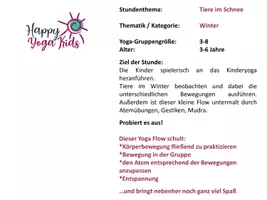 Vorschau - Unterrichtsreihen - Happy Yoga Kids - WINTER - Tiere und Menschen im Winter - Seite 1