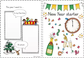 Vorschau - Arbeitsblätter - New Year's booklet - Neujahrsvorsätze Neujahr 2021 - Seite 1